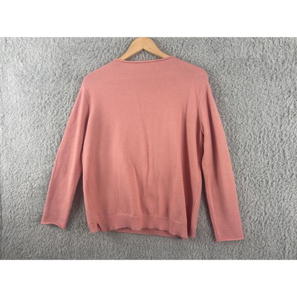 Workshop Republic Clothing Pink Star Knit Sweater Women’s Medium Soft Crewneck - Picture 3 of 6